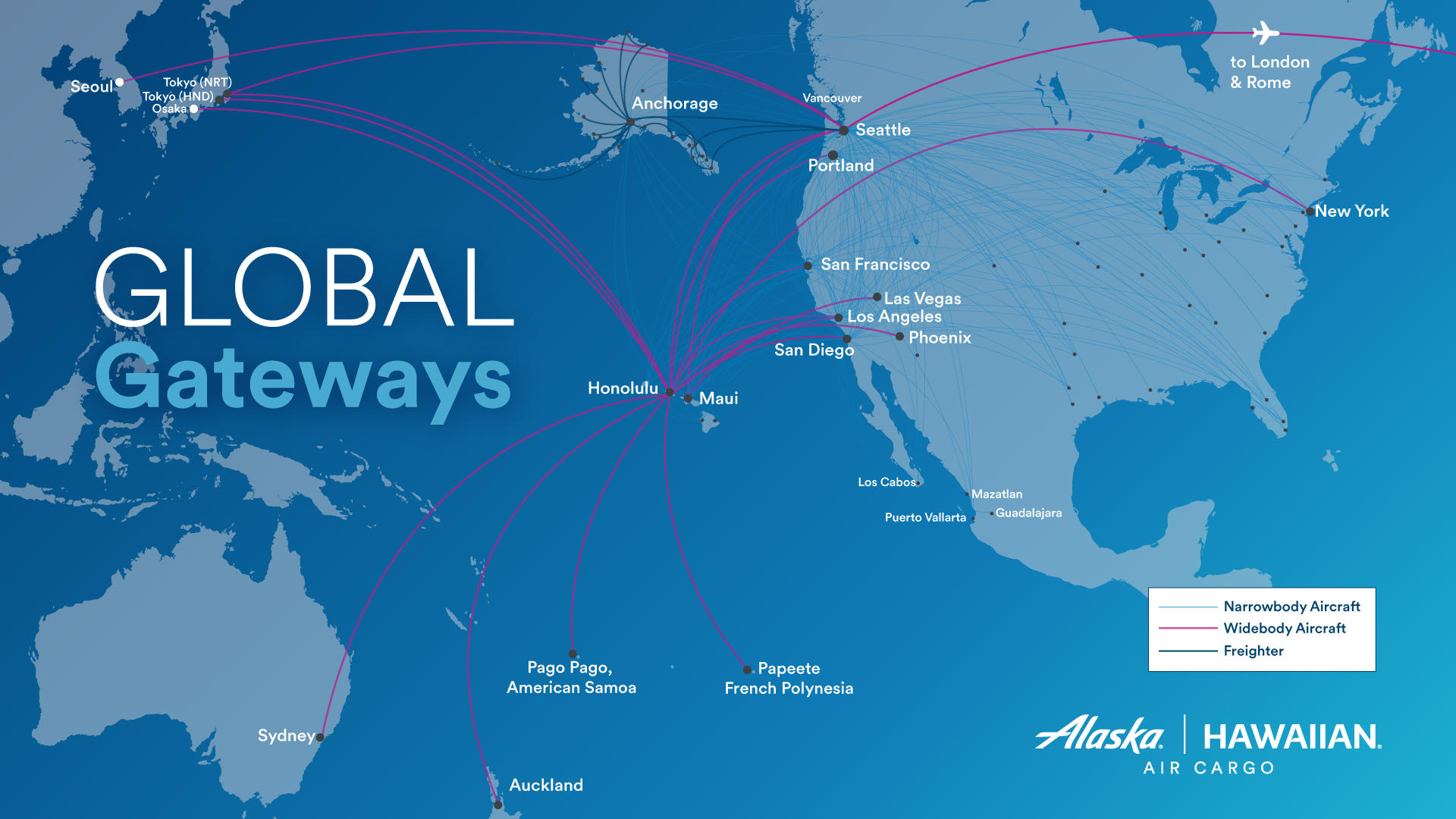Global routes map