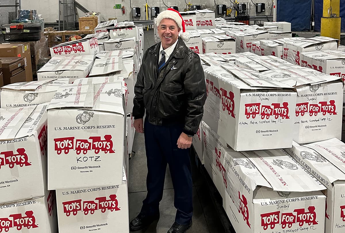 Annual Toys for Tots collaboration gives Santa a lift on his home turf 