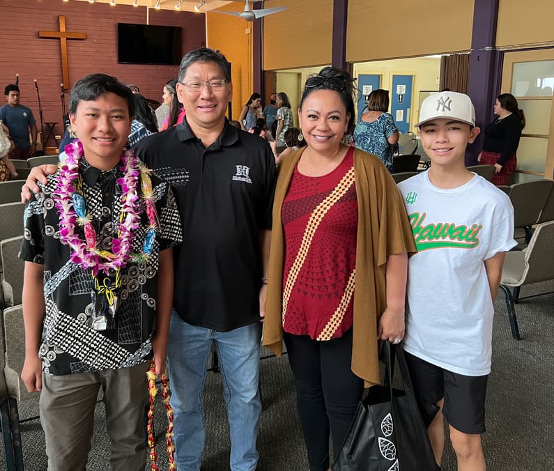 Cargo chief Jason and family